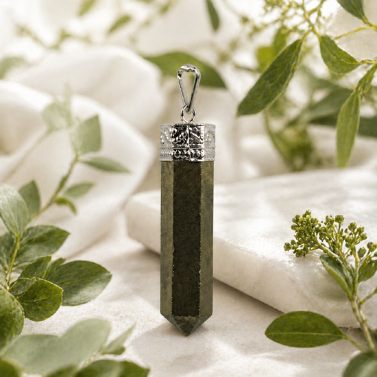 Pyrite Pencil Pendant